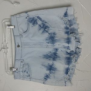 American‎ Eagle Size 12 Tie Dye Bleached Distressed High Rise Mom Jean Sh…